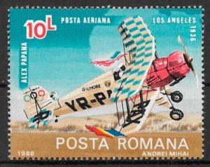 filatelia transporte Rumania 1986