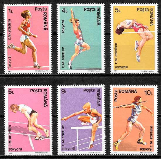 sellos deporte Rumania 1991