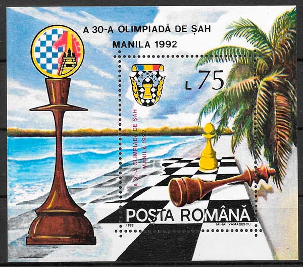 filatelia deporte Rumania 1992