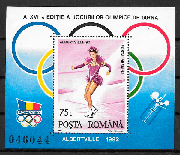 filatelia coleccion deporte Rumania 1992