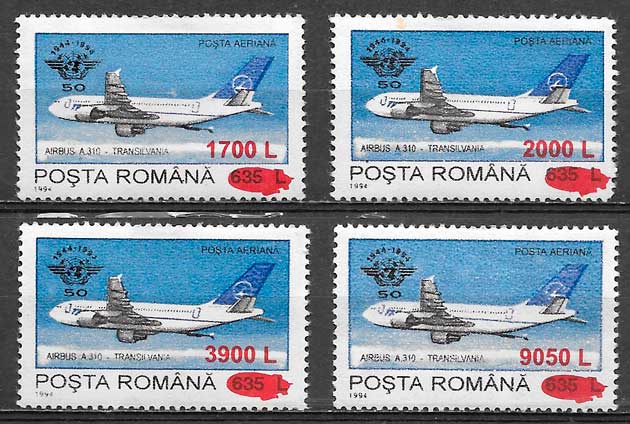 sellos transporte Rumania 1994