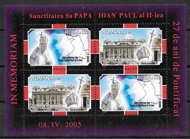 coleccion sellos personalidad Rumania 2005