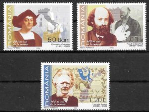 filatelia coleccion personalidad Rumania 2006