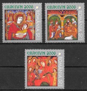 filatelia coleccion navidad Rumania 2006