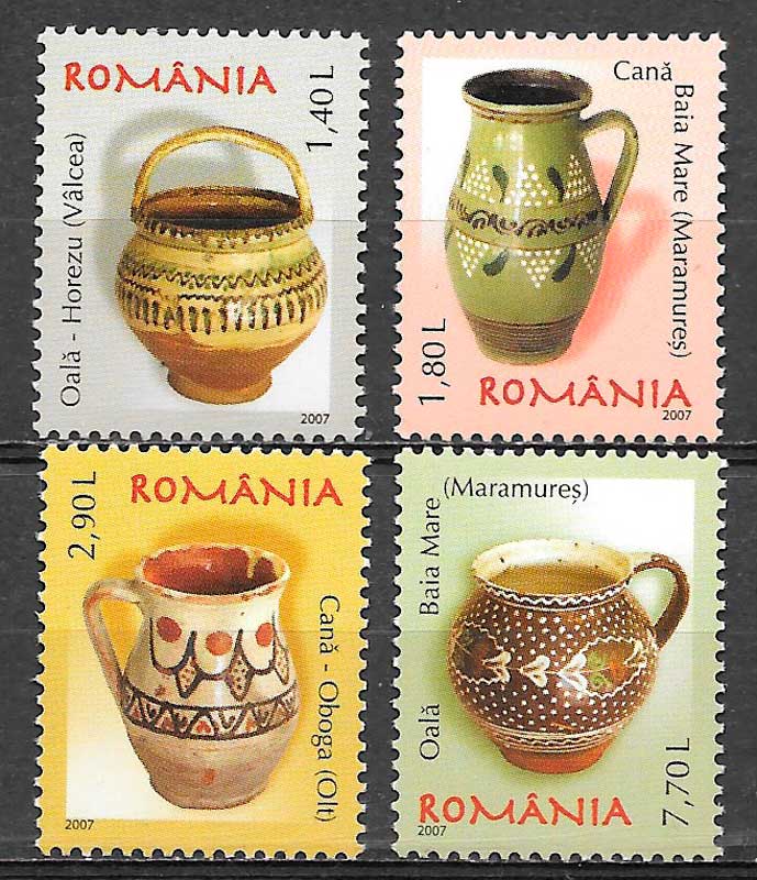 coleccion sellos arte Rumania 2007