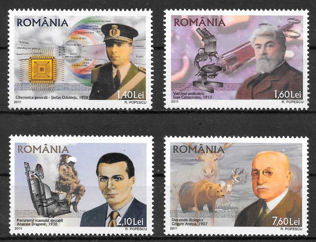 sellos personalidades Rumania 2011