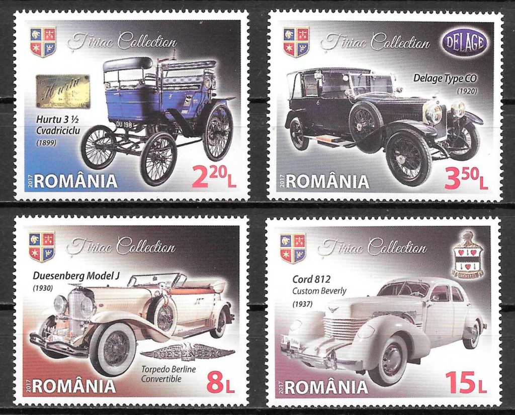 filatelia coleccion transporte Rumania 2017