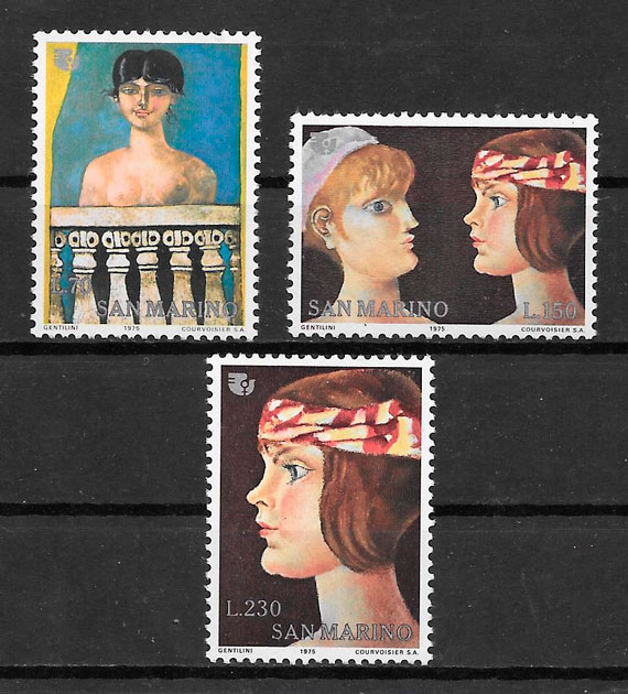 sello arte San Marino 1975