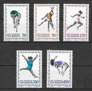 sellos deporte San Marino 1980