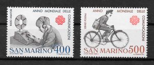 sellos transporte San Marino 1983