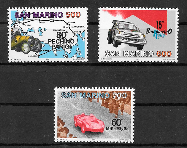 sellos deporte San Marino 1987