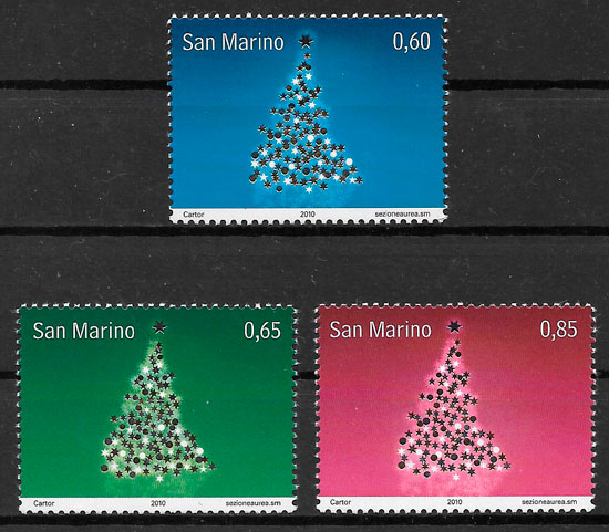 filatelia colección navidad 2010 San Marino