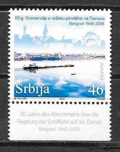 filatelia colección transporte Serbia 2008