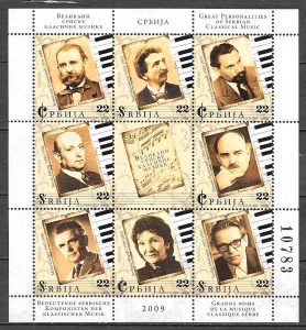 colección sellos arte Serbia 2009
