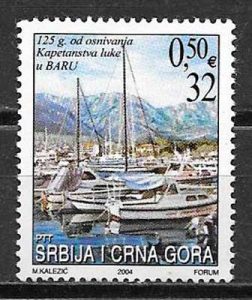 filatelia transporte Serbia y Montenegro 2004