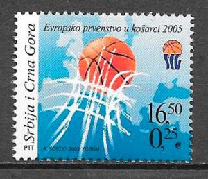 filatelia colección deporte Serbia y Montenegro 2005
