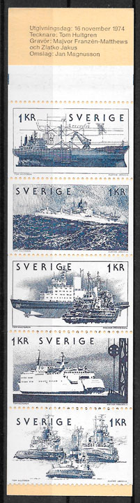 sellos transporte Suecia 1974