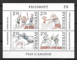 Filatelia deporte Suecia 1986