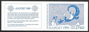 colección sellos navidad Suecia 1991