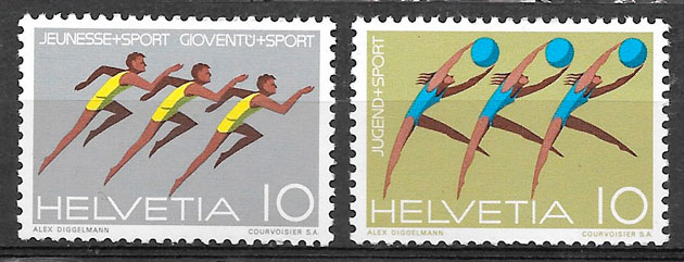 filatelia deporte Suiza 1971