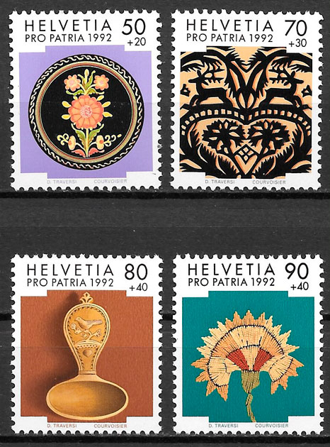 sellos arte Suiza 1992