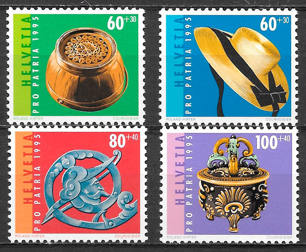 coleccion selos arte Suiza 1995