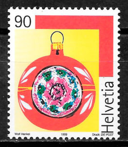 sellos navidad Suiza 1999