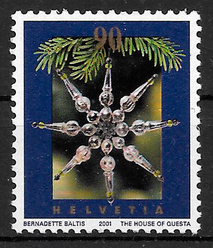 sellos navidad 2001 Suiza