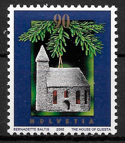 sellos navidad Suiza 2002