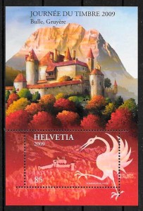 filatelia colección arquitectura Suiza 2009