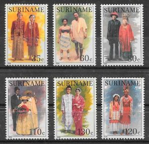 filatelia arte Suriname 1988