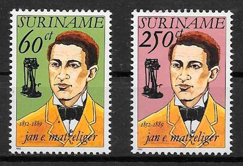 sellos personalidad Suriname 1992