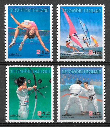 filatelia colecci´ñon deporte Tailandia 1991