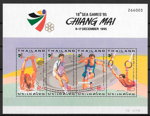 filatelia colección deporte 1994 Tailandia