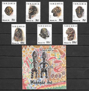 Sellos arte Tanzania 1994