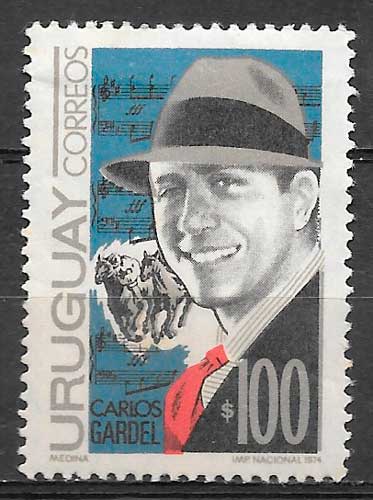 sellos personalidad Uruguay 1974