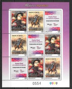 filatelia colección personalidades Uruguay 2016