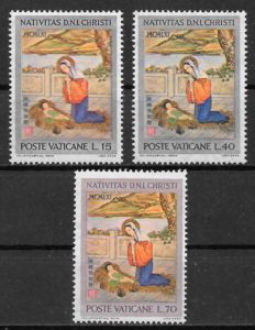 sellos navidad Vaticano 1961