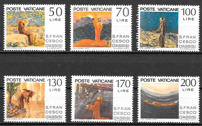 sellos personalidad Vaticano 1977