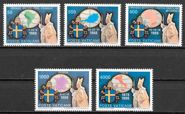 sellos personalidad Vaticano 1989