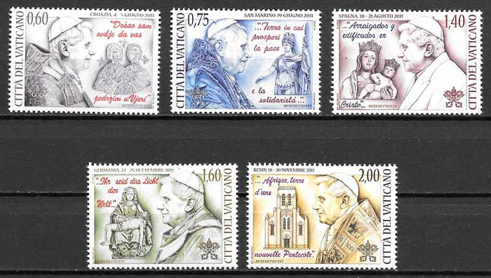 coleccion sellos persoanlidad Vaticano 2012