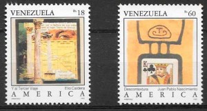 sellos filatelioa Upaep Venezuela 1992