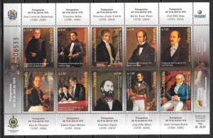 colección sellos personalidad 2010 venezuela