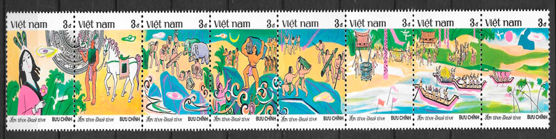 sellos cuentos Viet Nam 1986