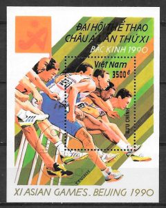 sellos deporte Viet Nam 1990