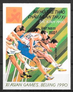 sellos deporte Viet Nam 1990