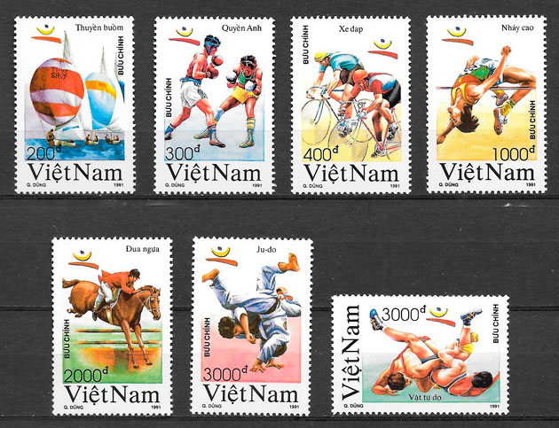 FILATELIA deporte Viet Nam 1991