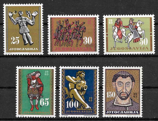 sellos arte Yugoslavia 1963