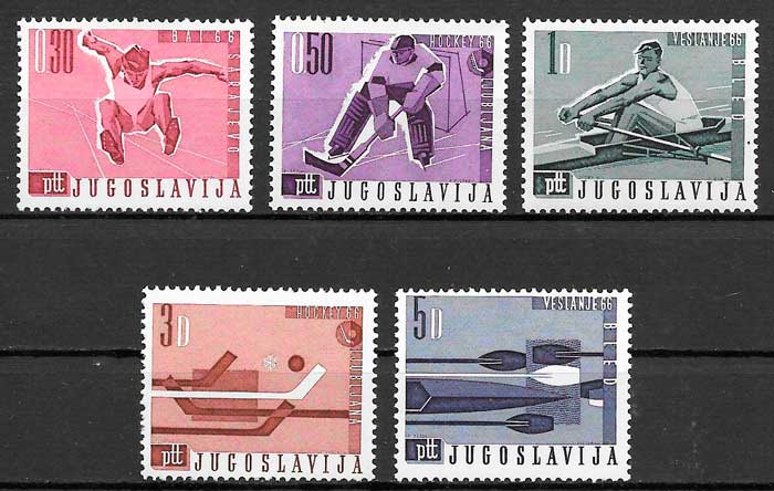 sellos deporte Yugoslavia 1966