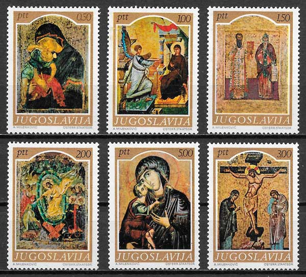 sellos arte Yugoslavia 1968
